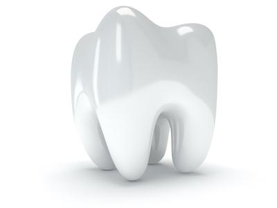 An illustration of a whitened tooth