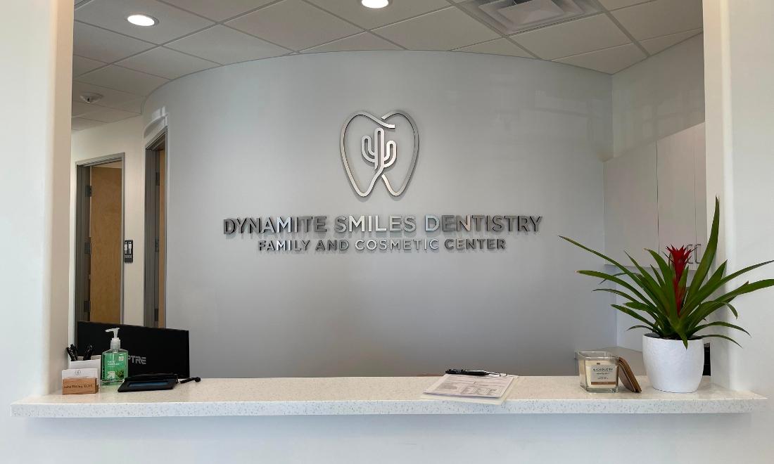 Front Desk of Dynamite Smiles Dentistry