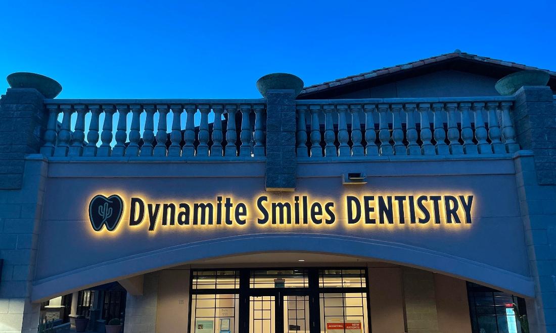 Dynamite Smiles Dentistry Office Sign